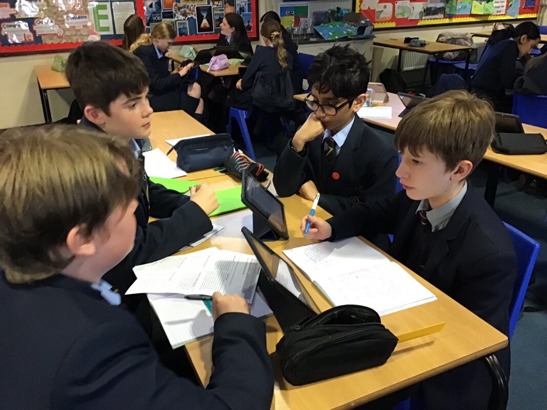 Image of Year 8 Geographers take part in a whole class debate 