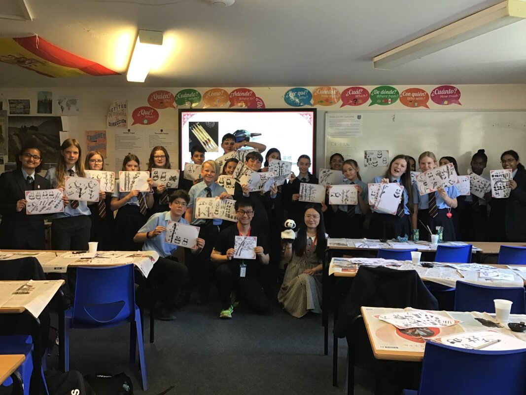 Image of Pupils enjoy a calming Chinese calligraphy workshop delivered by UCLan