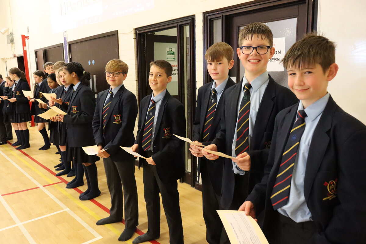 Image of 7S deliver an assembly on Pentecost