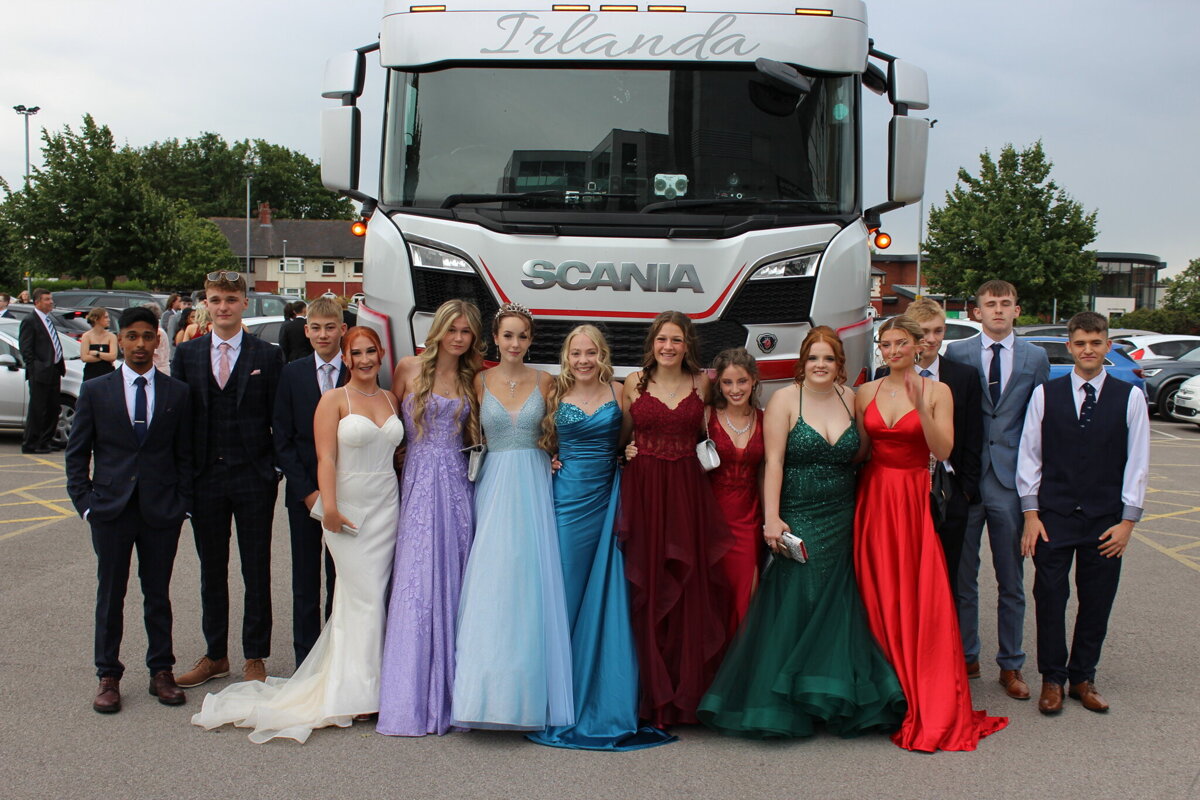 Image of Pupils and staff enjoy the year 11 leavers' prom at Preston North End's Deepdale stadium.